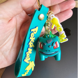 Detská kľúčenka Pokémon Bulbasaur s pútkom a karabínou