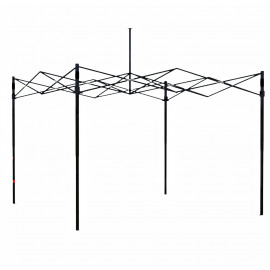 Party stan nožnicový s bočnými stenami 3x3m čierny