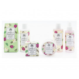Darčekový kôš pre ženy Bath Sensation vanilka a malina 7v1