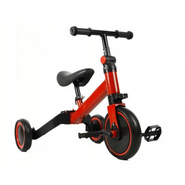  Detská multifunčná trojkolka 3v1 červená