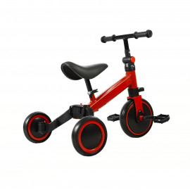  Detská multifunčná trojkolka 3v1 červená