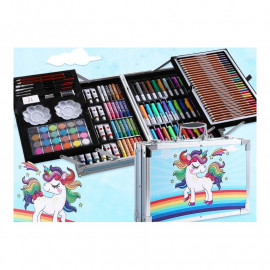 Veľká sada na kreslenie v kufríku 145 ks