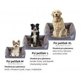 Pelech pre psov Tlapka šedý L