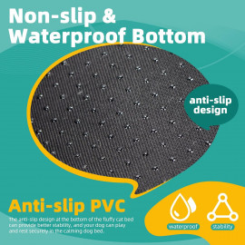 Pelech pre psíkov a mačičky Hniezdočko guľatý šedý S