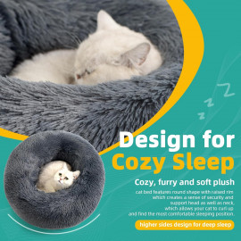 Pelech pre psíkov a mačičky Hniezdočko guľatý šedý S