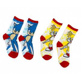 Detské ponožky Ježko Sonic a Líška Tails 5-8 rokov 2 páry