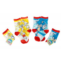 Detské ponožky Ježko Sonic a Líška Tails 5-8 rokov 4 páry