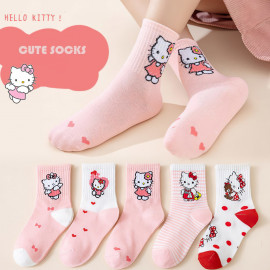 Detské ponožky Hello Kitty 2-5 rokov 5 párov Detské ponožky Hello Kitty 2-5 rokov 5 párov