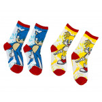 Detské ponožky Ježko Sonic a Líška Tails 5-8 rokov 2 páry Detské ponožky Ježko Sonic a Líška Tails 5-8 rokov 2 páry