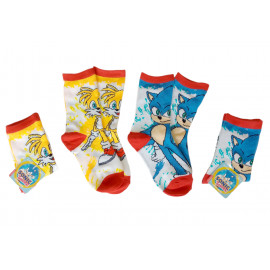 Detské ponožky Ježko Sonic a Líška Tails 5-8 rokov 4 páry Detské ponožky Ježko Sonic a Líška Tails 5-8 rokov 4 páry