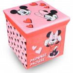 Úložný box na hračky Minnie ružová s vekom