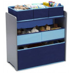 Organizér na hračky modrosivý 