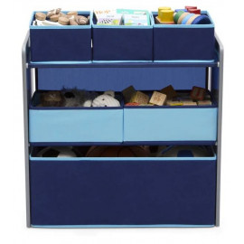 Organizér na hračky modrosivý 