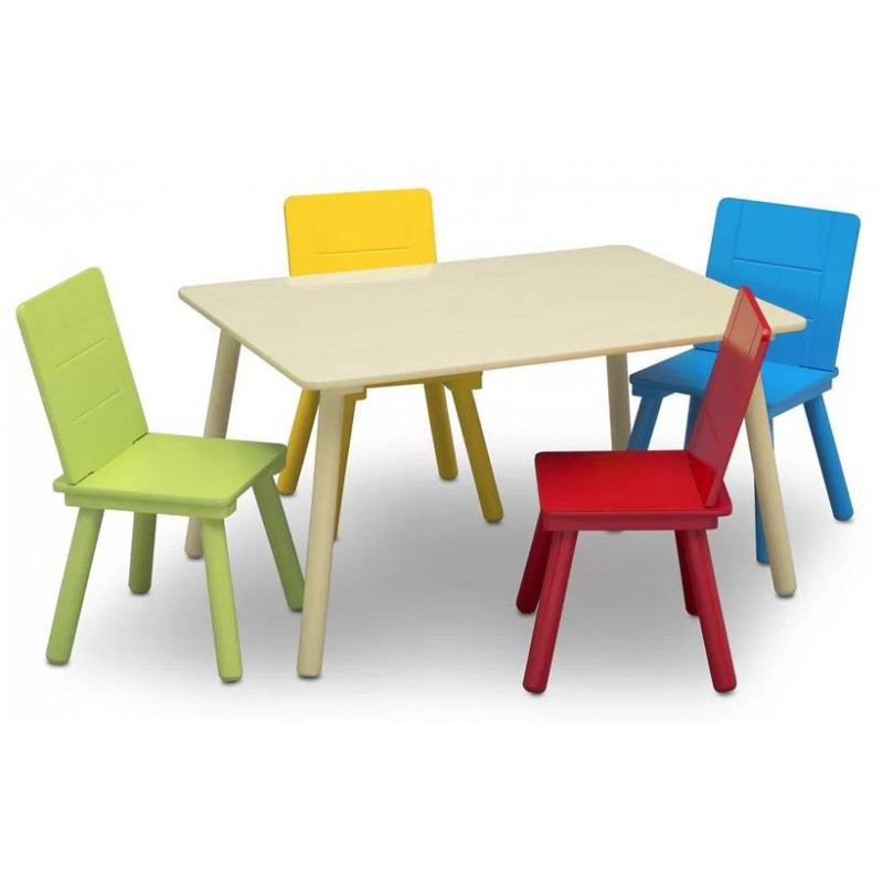 Detský stôl so štyrmi stoličkami Multicolor Detský stôl so štyrmi stoličkami Multicolor