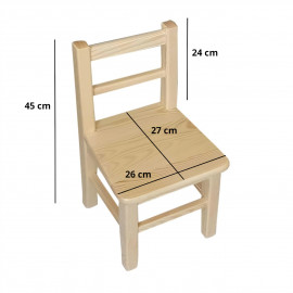 Detský stôl s tromi stoličkami Wood Mimoni