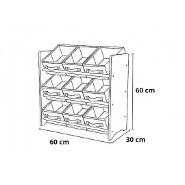 Organizer na hračky biely s farebnými boxami Organizer na hračky biely s farebnými boxami