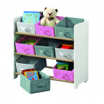 Organizér na hračky ružovo-sivý Organizér na hračky ružovo-sivý