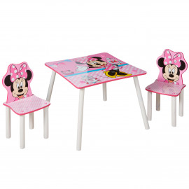 Detský stôl s stoličkami Myška Minnie
