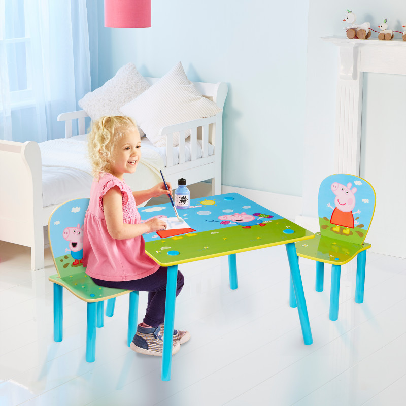 Detský stôl s stoličkami Prasiatko Peppa Detský stôl s stoličkami Prasiatko Peppa