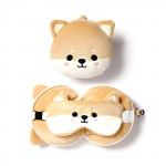 Cestovný vankúšik a maska na oči Psík Shiba Inu