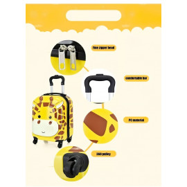 Detský cestovný 3D kufor Žirafa 29l