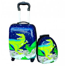 Detský cestovný kufor a batôžtek Dinosaurus 29l