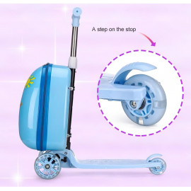 Detský cestovný kufor s kolobežkou 2v1