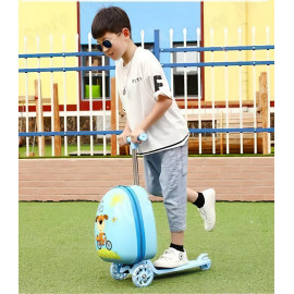 Detský cestovný kufor s kolobežkou 2v1