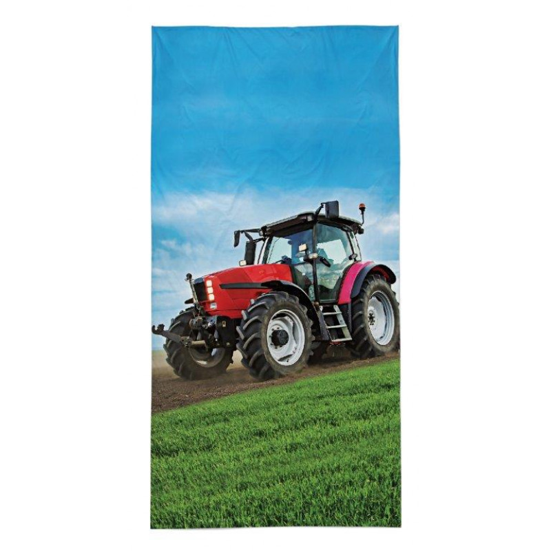Detská osuška Traktor na poli - červený 140x70 cm Detská osuška Traktor na poli - červený 140x70 cm