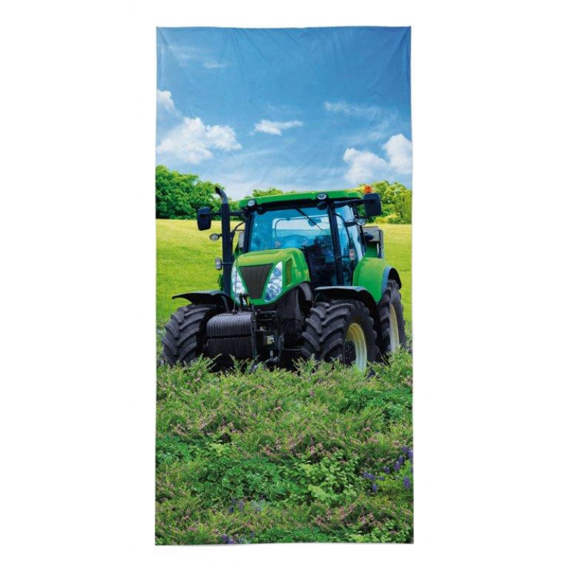 Detská osuška Traktor na poli - zelený 140x70 cm Detská osuška Traktor na poli - zelený 140x70 cm