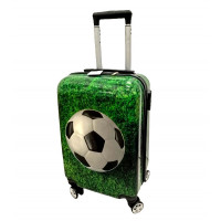 Detský cestovný kufor Futbalová lopta na tráve 45l