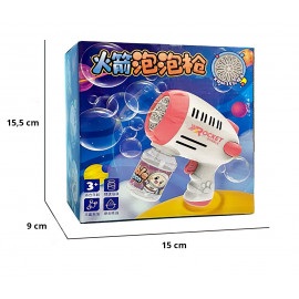 Automatická pištoľ na bubliny Dinosaurs s náplňou