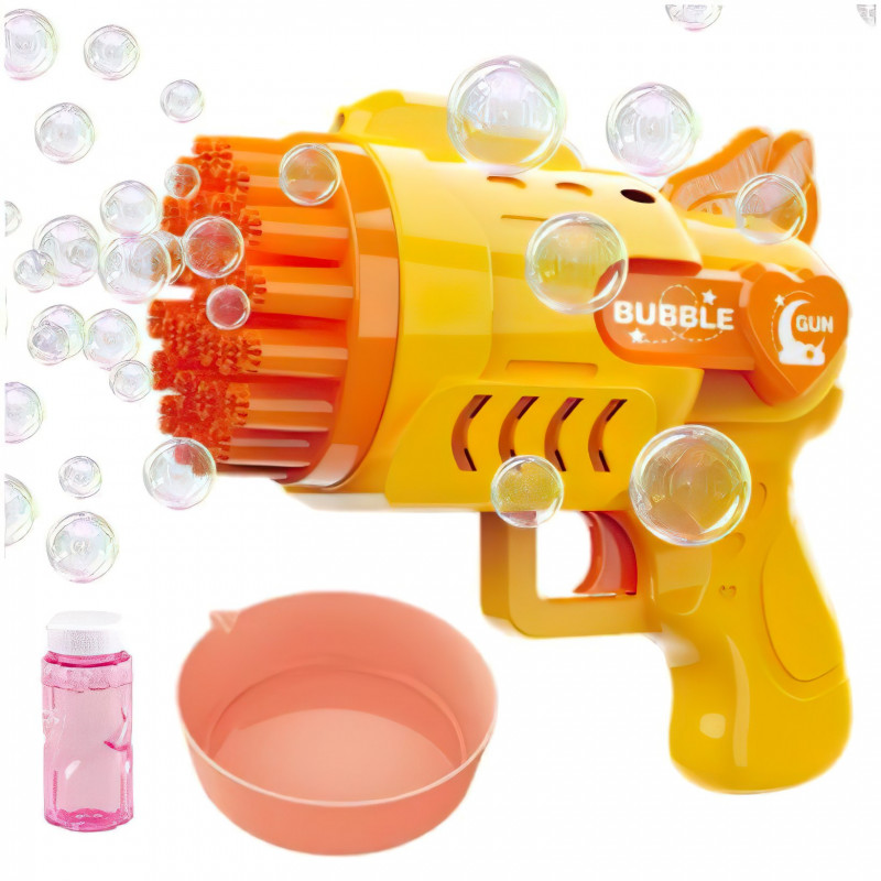 Automatická pištoľ na bubliny Bubble oranžová Automatická pištoľ na bubliny Bubble oranžová