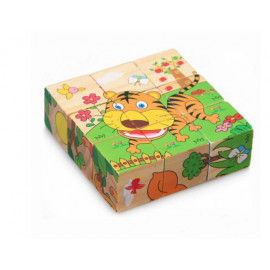 Drevené obrázkové kocky Safari Drevené obrázkové kocky Safari