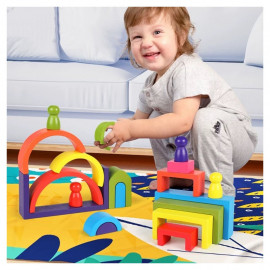 Montessori dúhová skladačka 