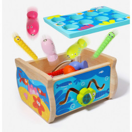 Montessori lovenie rybičiek a červov