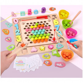 Montessori multifunkčná drevená vkladačka 3v1