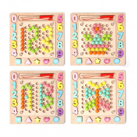 Montessori multifunkčná drevená vkladačka 3v1