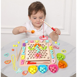 Montessori multifunkčná drevená vkladačka 3v1