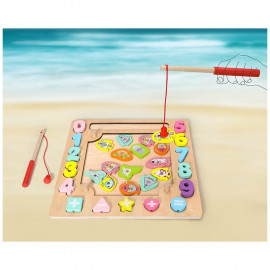 Montessori multifunkčná drevená vkladačka 3v1