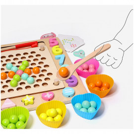 Montessori multifunkčná drevená vkladačka 3v1