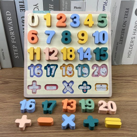 Dřevěné montessori puzzle matematika Dřevěné montessori puzzle matematika