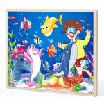 Drevené puzzle vodný svet 60 dielikov