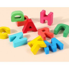 Drevené montessori puzzle zábavná abeceda