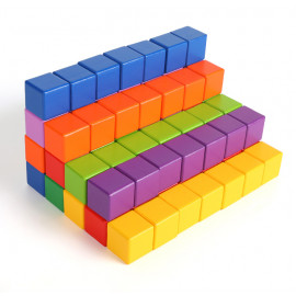 Drevené farebné kocky 72 kusov Drevené farebné kocky 72 kusov