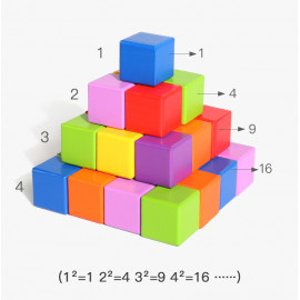 Drevené farebné kocky 72 kusov Drevené farebné kocky 72 kusov