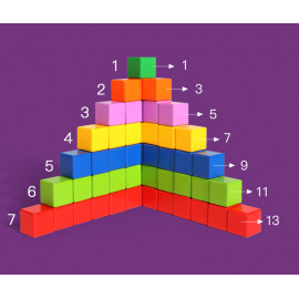 Drevené farebné kocky 72 kusov Drevené farebné kocky 72 kusov