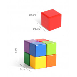 Drevené farebné kocky 72 kusov Drevené farebné kocky 72 kusov