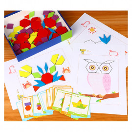 Drevená montessori mozaika 130 dielikov