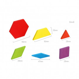 Drevená montessori mozaika 130 dielikov